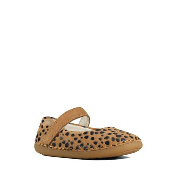 Clarks Girls Skylark Tap Toddler Casual Shoes Animal Print | CA-2390875